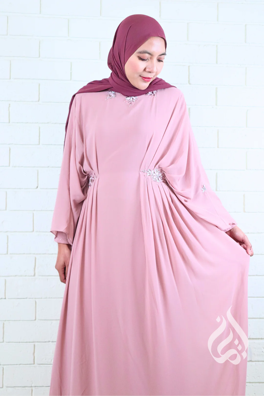 Bella Kaftan - Dusty Pink - Image 3